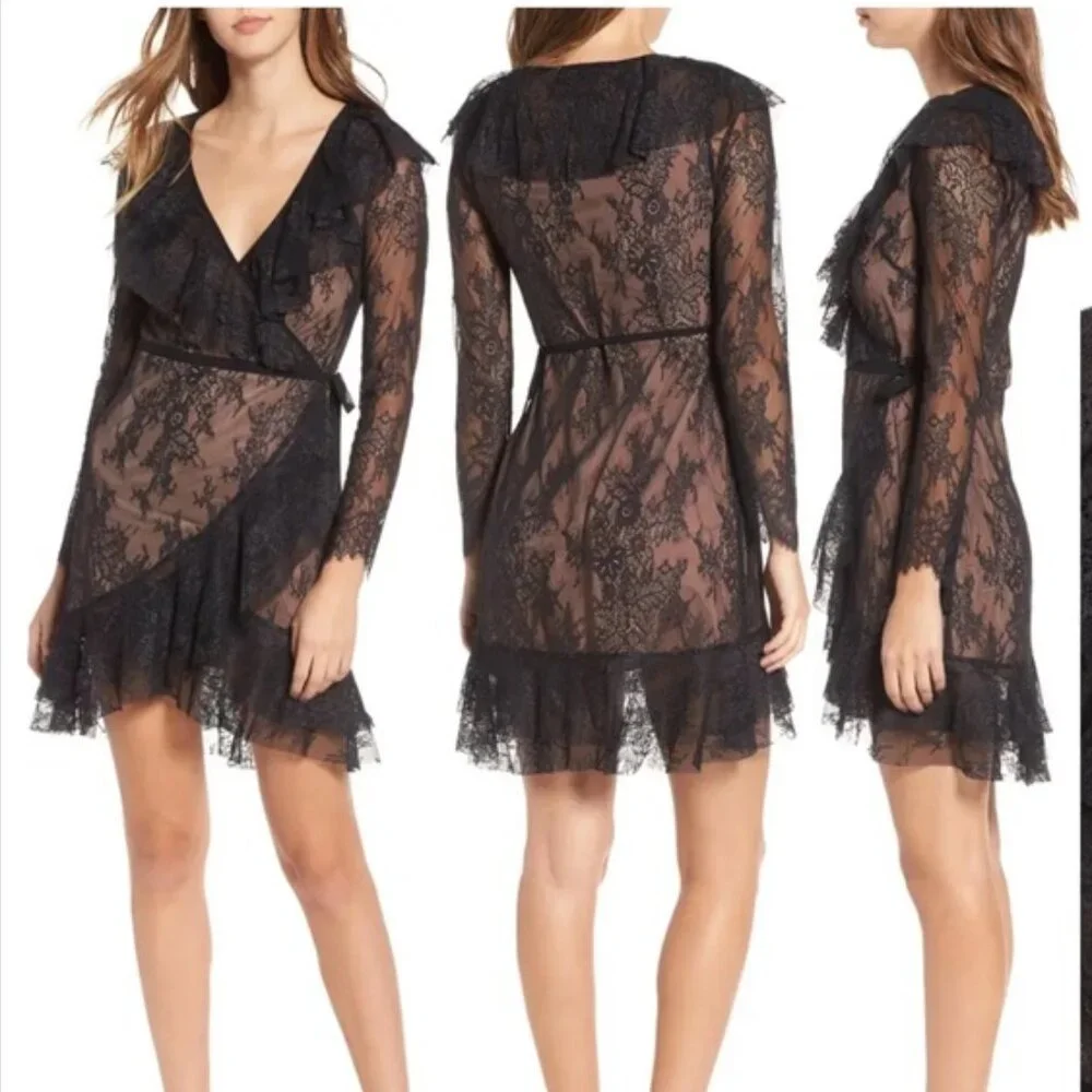 daphne lace wrap dress for love and lemons - Picture 2 of 8